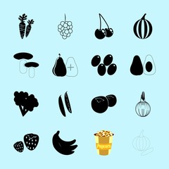 Fruit and Vegetables icons set