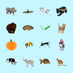 animals icons set