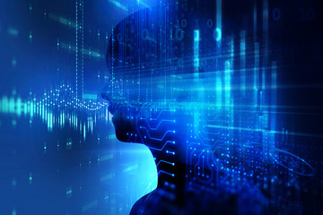 3d rendering of earth futuristic technology abstract background illustration