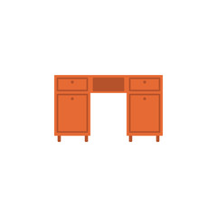 desk flat icon. Element of furniture colored icon for mobile concept and web apps. Detailed desk flat icon can be used for web and mobile. Premium icon