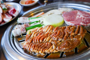 grilled pork belly korean barbecue © Sunanta
