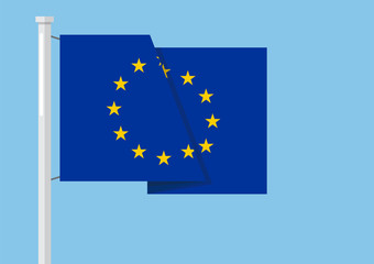 Europion union flag with copyspace