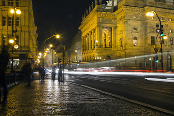 A look at the bridge at night with traffic