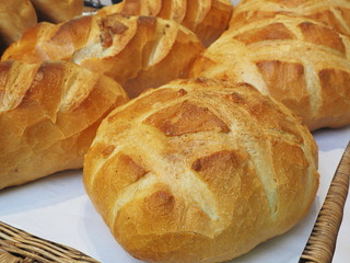 Delicious bread at the bakery      