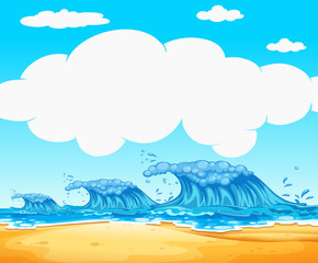 Fototapeta na wymiar Ocean with waves background