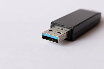 USB flash drive.  Isolated on white background