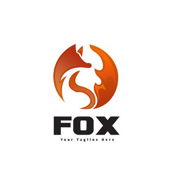 circle stand fox fire logo