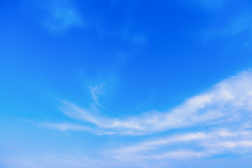 Naklejka na ściany i meble Beautiful blue sky with cloud formation background