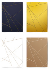 Thin line triangle pattern modern minimal folder collection