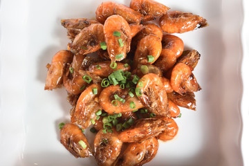 Chinese cuisine - Stir fried Shrimps   