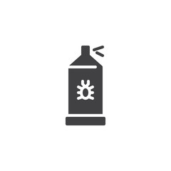 Bug sprayer vector icon. filled flat sign for mobile concept and web design. Bug disinfection simple solid icon. Repellant symbol, logo illustration. Pixel perfect vector graphics