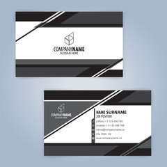 Black and White modern business card template, Illustration Vector 10