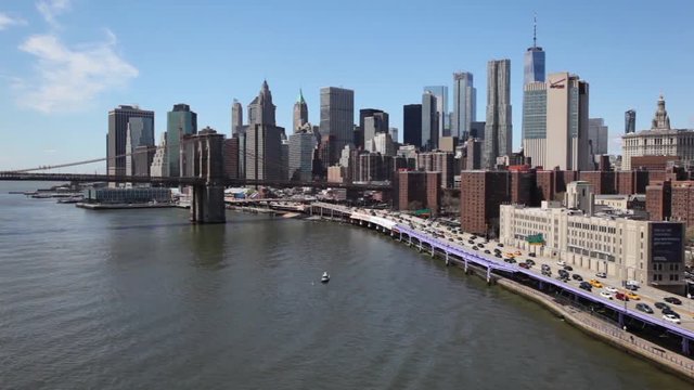 Lower Manhattan And FDR Drive NYC