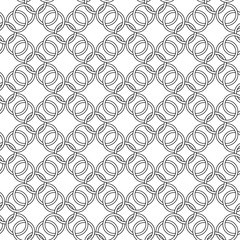 Black geometric seamless pattern on white background