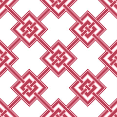 Geometric background. Red and beige seamless pattern