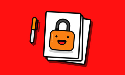 Lock On A Notepad With a Pen