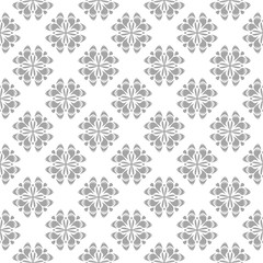 Fototapeta premium Gray seamless pattern on white background
