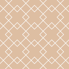 Beige and white geometric seamless pattern