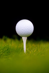 Golf ball on tee