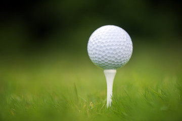 Golf ball on tee