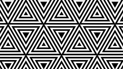 Hypnotic rhythmic movement of geometric black and white shapes
