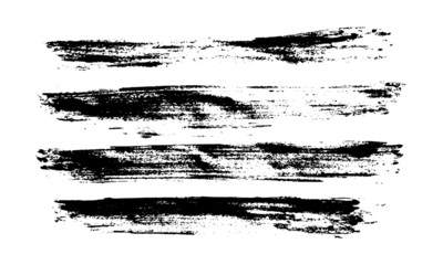 Straight Lines of Paint Brush Strokes in Grunge Style
