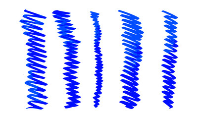 Squiggles Wavy Paint Brush Lines Vector with Ink Pen