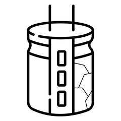 Abstract of the capacitor. Icon of the capacitor. The electronic component