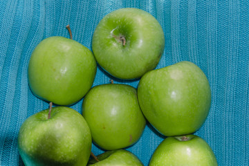 Ripe green apples