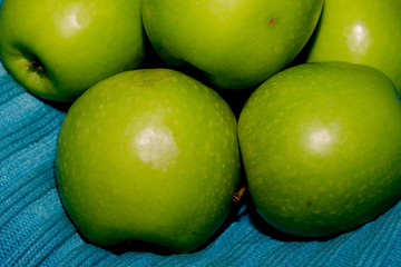 Ripe green apples
