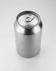 aluminum can on white background