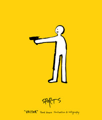 스포츠 포스터 / 손으로 그린 스포츠 그림