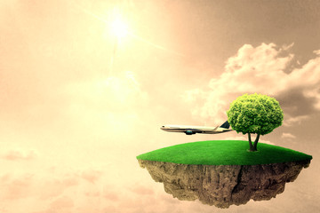 fantastic island in the sky