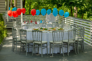 chairs in the wedding hall
