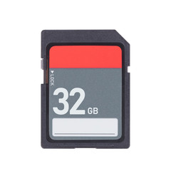 Memory card isolated on white background - 32 Gigabyte