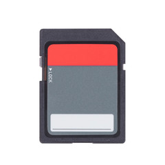 Memory card isolated on white background