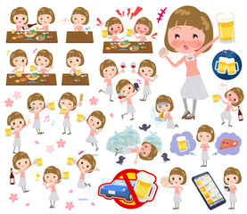 Straight bangs hair pink blouse women_alcohol