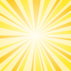 Sunburst Background, Yellow Sunrise Vector Illustration