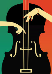 Jazz music festival, poster background. - 208713690