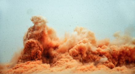 Dust clouds after the blast