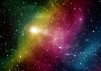galaxy in a free space