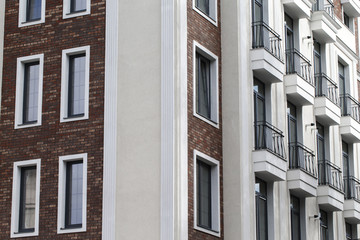 Modern building with classic architectural elements