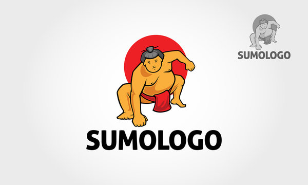 Sumo Vector Logo Illustration. Vector logo Sumo fighter