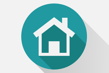 Icono azul de una casa.