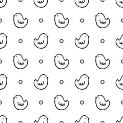Rabbit pattern, bunny easter seamless background, vector illustration
