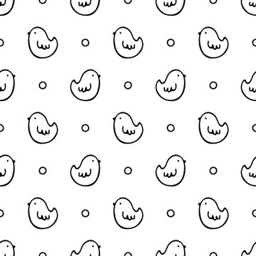 Rabbit pattern, bunny easter seamless background, vector illustration