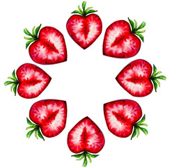 strawberry water colour 