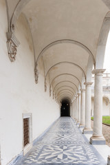 Fototapeta premium Naples, Italy. Ancient cloister columns of the Certosa of San Martino