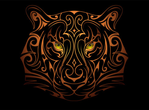 Tiger head tattoo