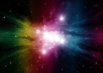 galaxy in a free space